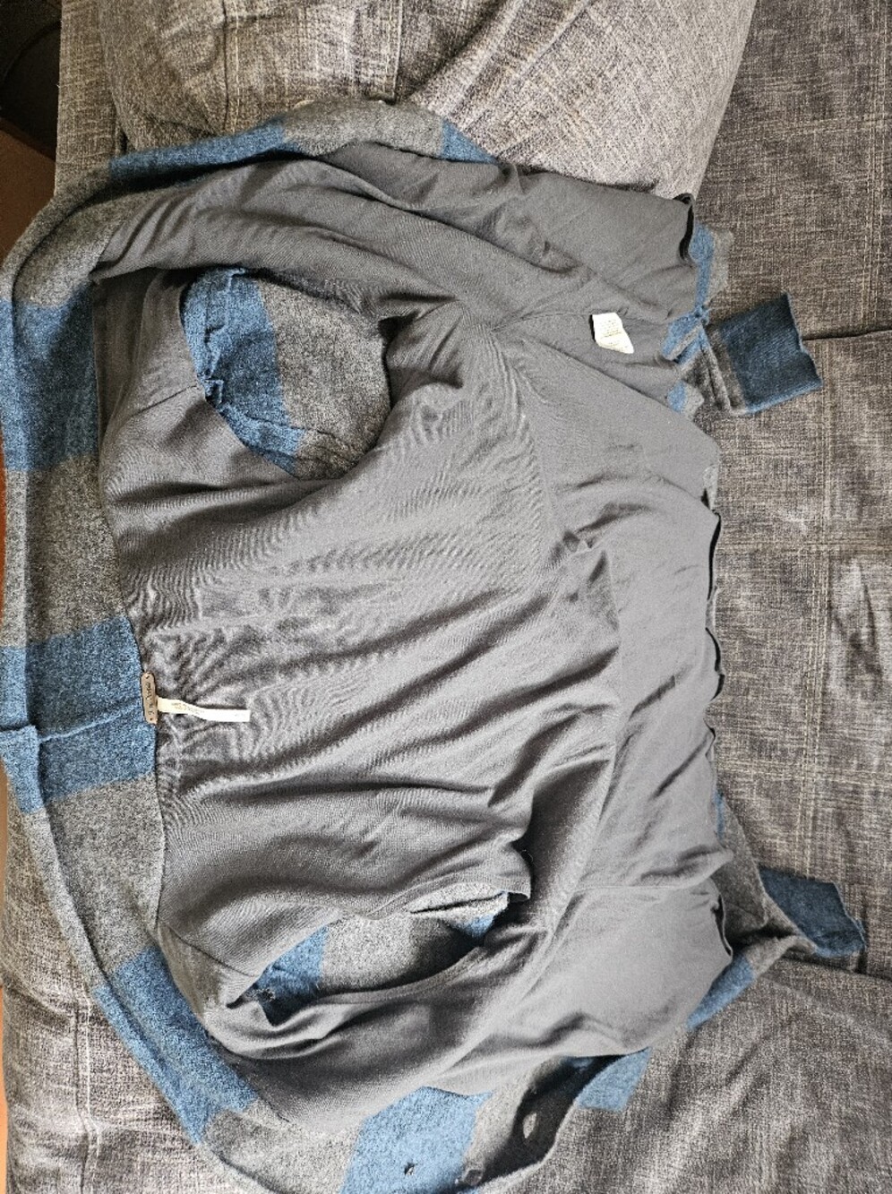 Free People Button-Up Cardigan Sweater featuring an exposed raw-edge seam - Picture 11 of 11